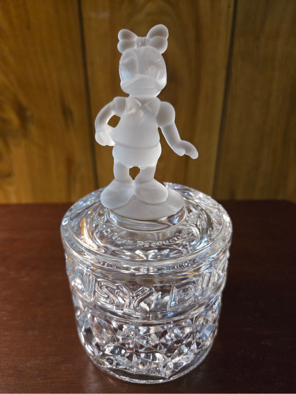 Daisy Duck Cut Lead Crystal Trinket Dish 1985 Walt Disney West Germany